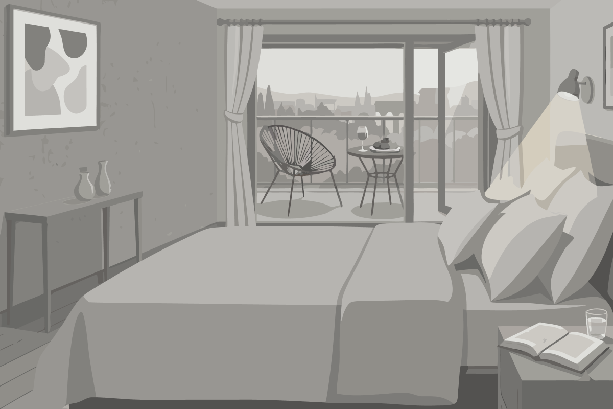 Suite mit 1 Schlafzimmer mit Meerblick